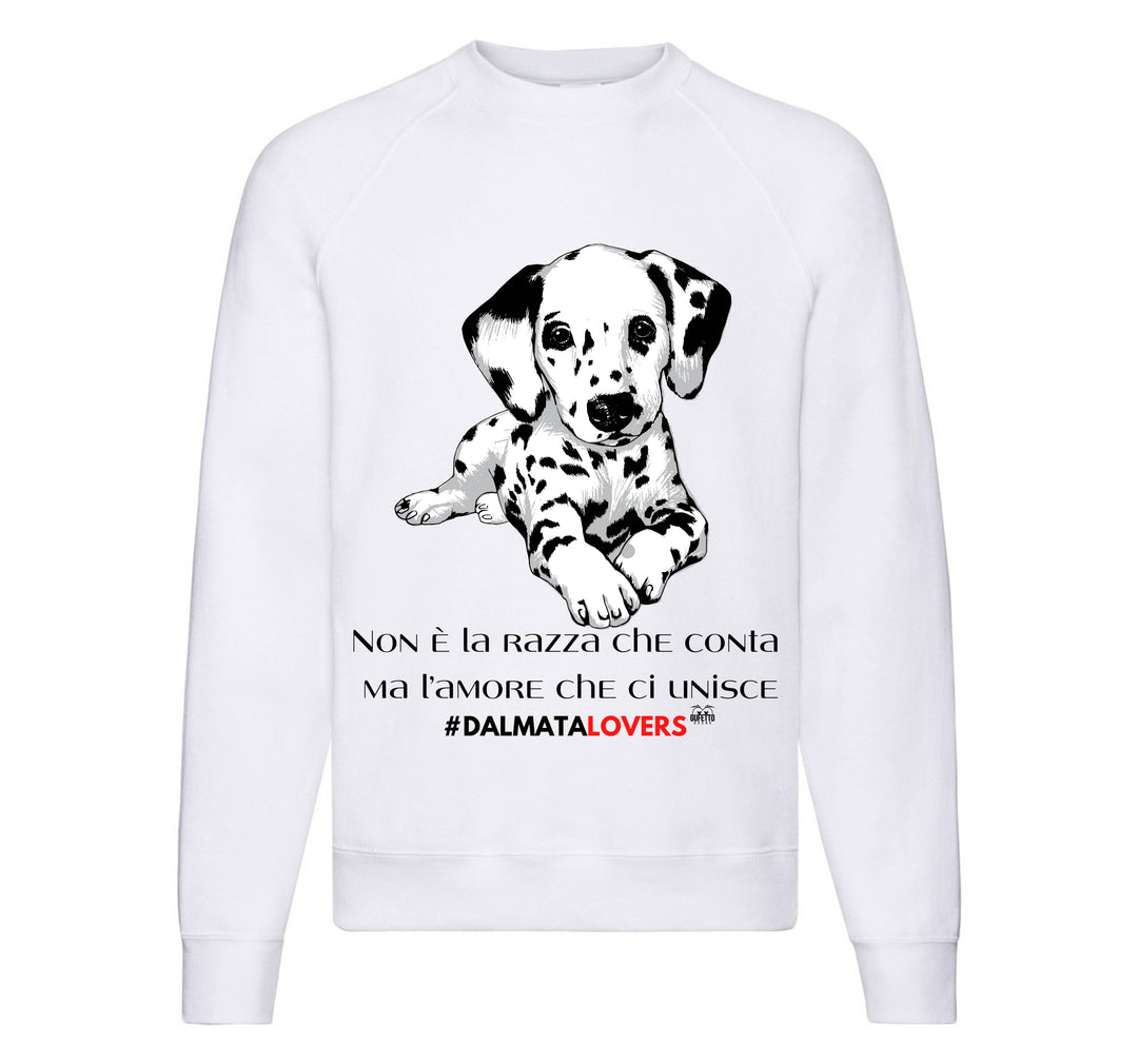 Felpa Classic Uomo Donna DALMATA LOVERS ( DA45908743 ) - Gufetto Brand