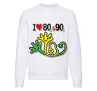 Felpa Classic Uomo Donna I LOVE 80/90 MANINA ( M86399874 ) - Gufetto Brand