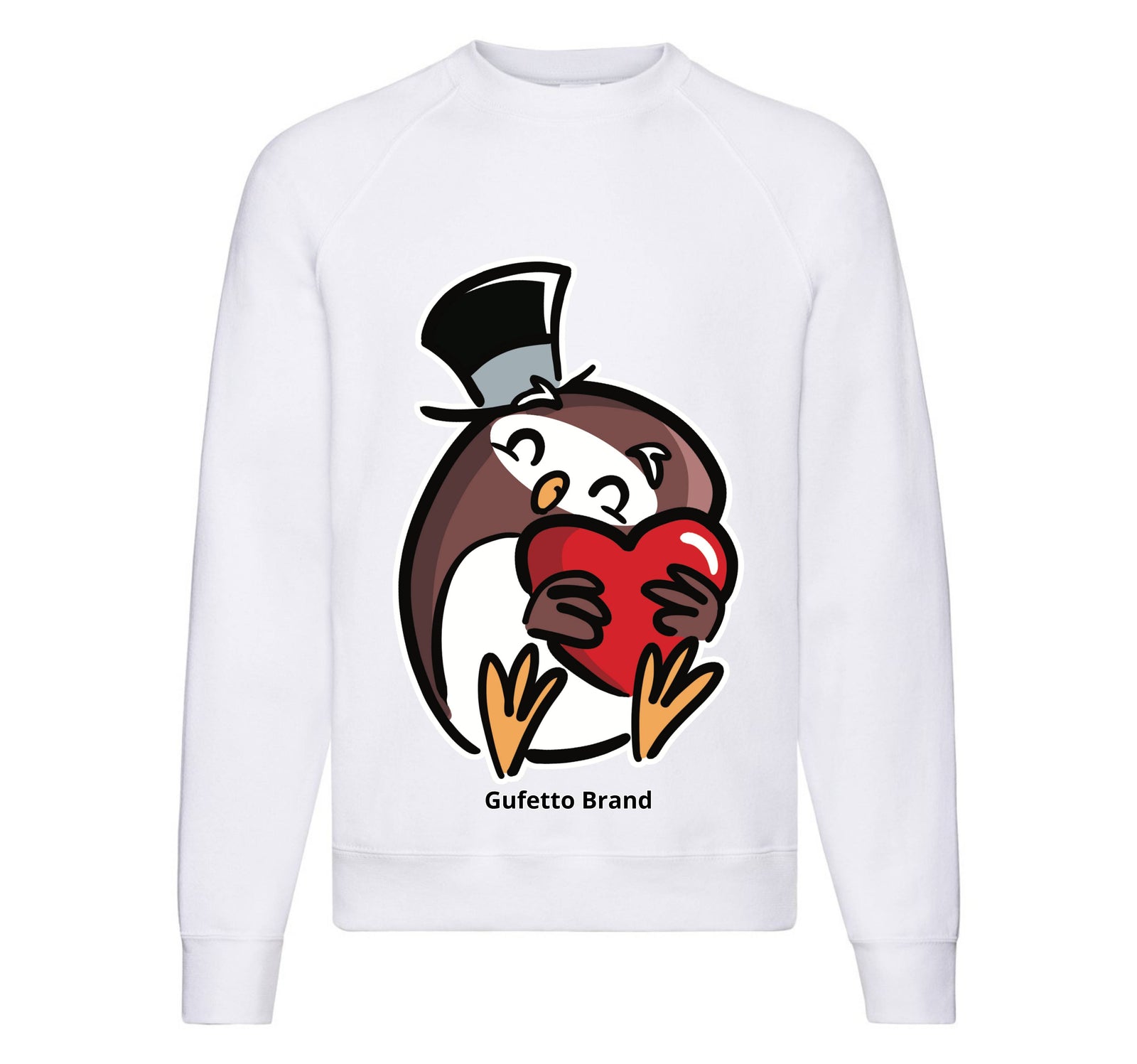 Felpa Classic Uomo Donna GUFETTO CUORE ( GC309811128 ) - Gufetto Brand