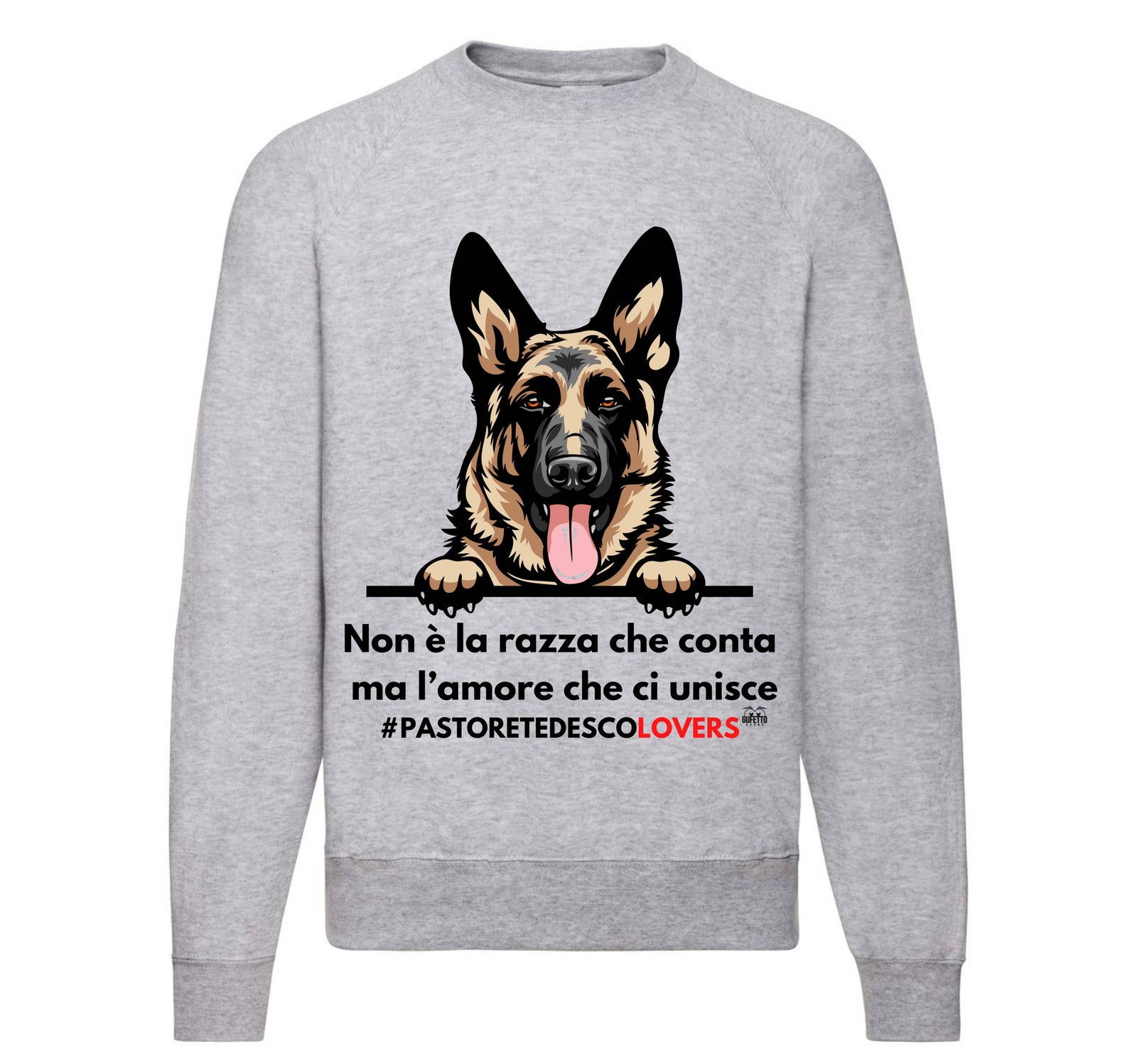 Felpa Classic Uomo Donna PASTORE TEDESCO LOVERS ( PT770932856 ) - Gufetto Brand