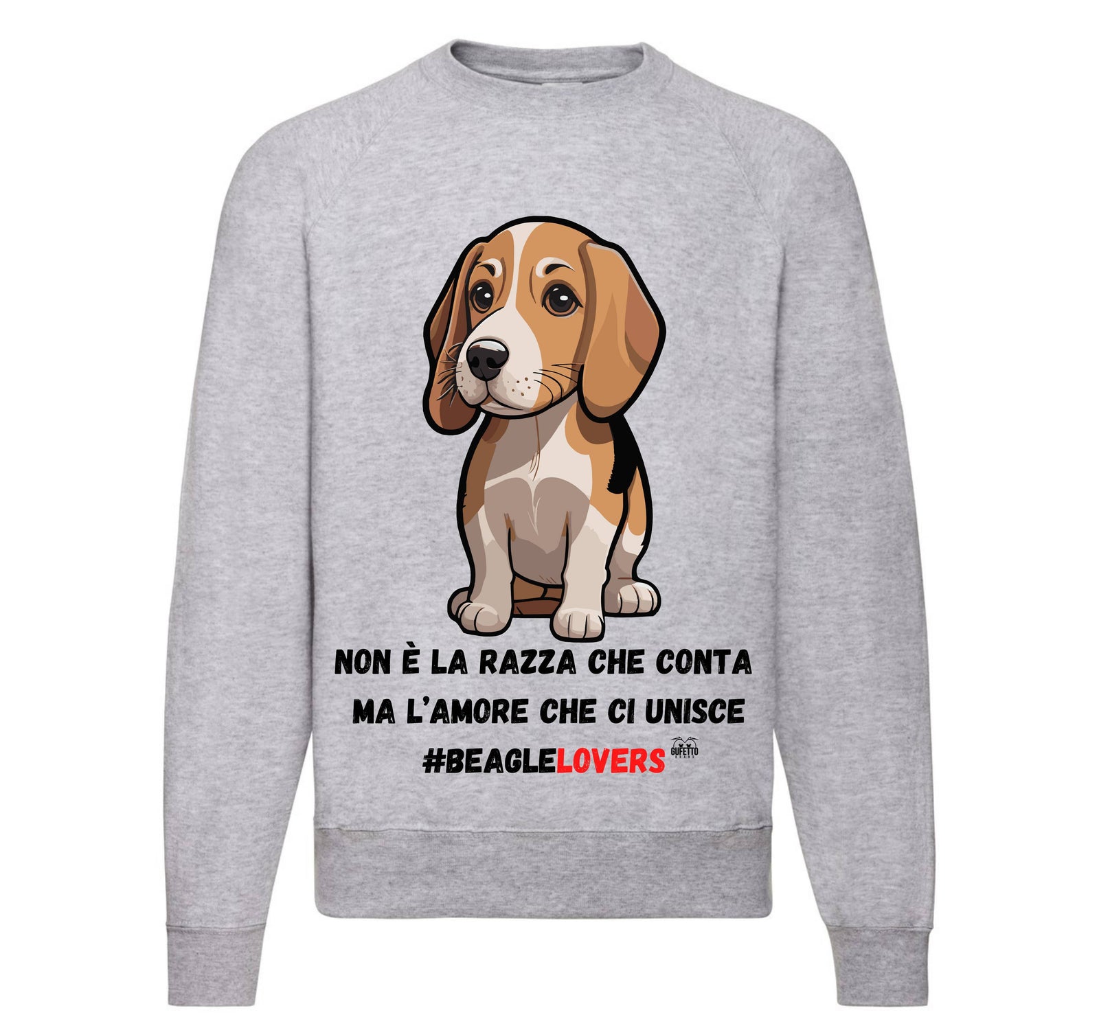 Felpa Classic Uomo Donna BEAGLE LOVERS ( B802388654 ) - Gufetto Brand