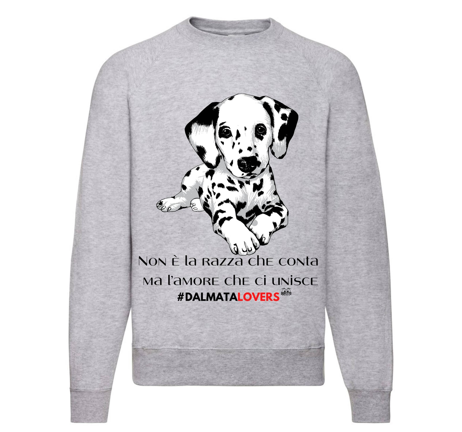 Felpa Classic Uomo Donna DALMATA LOVERS ( DA45908743 ) - Gufetto Brand