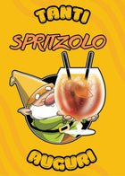 Biglietto Auguri SPRITZOLO NEW ( Versione Digitale ) ( 12.7 x 17.78 cm ) - Gufetto Brand