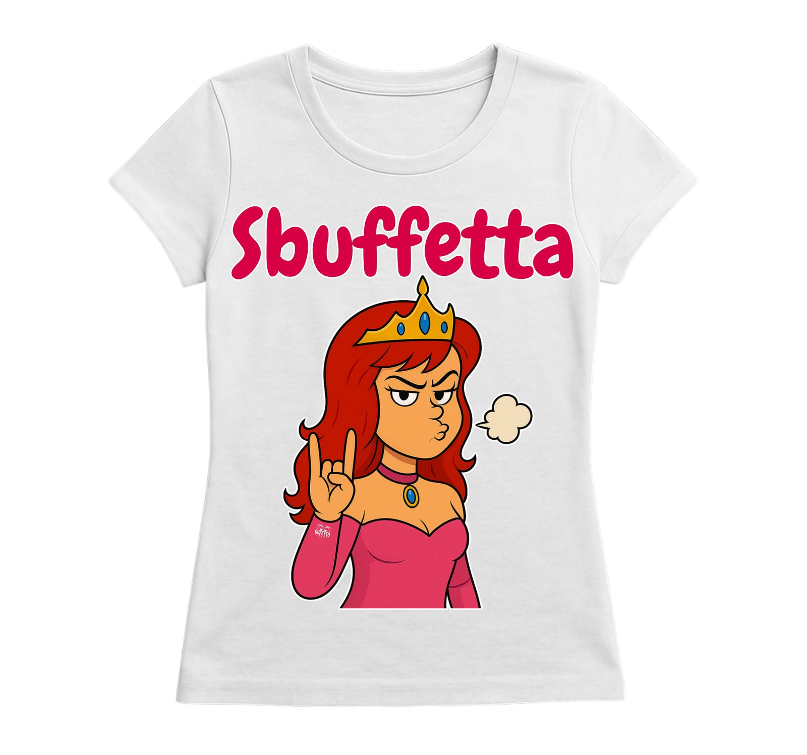 T-shirt Donna Principesse 2.0 SBUFFETTA ( SB890623457 ) - Gufetto Brand