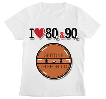 T-shirt Donna I LOVE 80/90 GETTONE ( G70009217 )