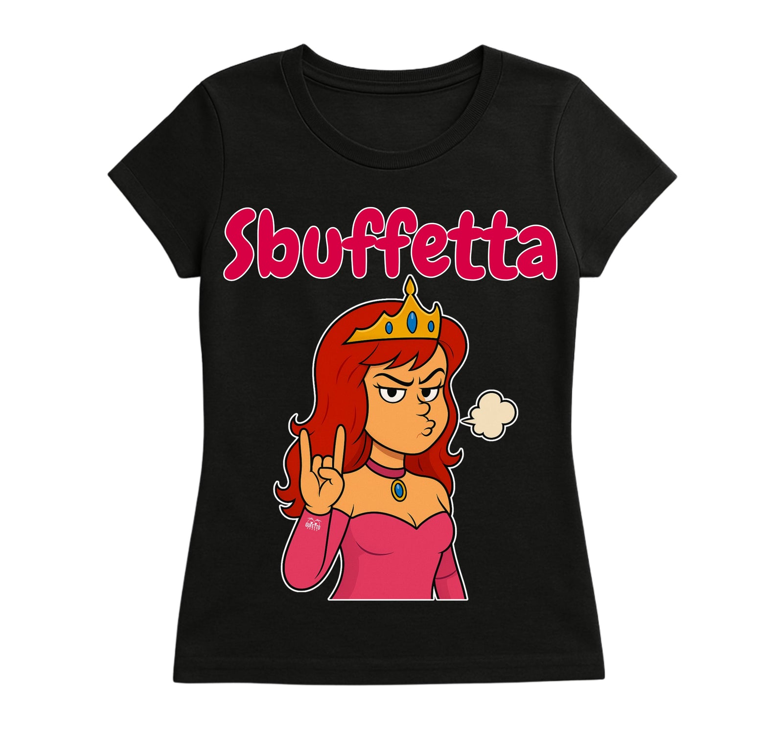 T-shirt Donna Principesse 2.0 SBUFFETTA ( SB890623457 ) - Gufetto Brand