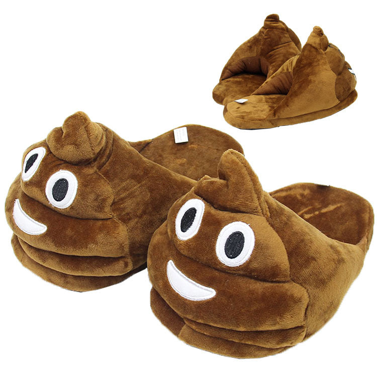 Pacchetto Emoticon Cacca Divertenti Pantofole di Peluche - Gufetto Brand