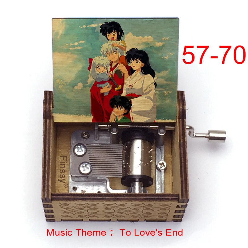 Carillon Tema musicale alla fine dell'amore anime inuyasha KAGOME Kikyo Sesshomaru Stampa carillon in legno bambini ragazzi ragazze regalo Caixa De Musica - Gufetto Brand