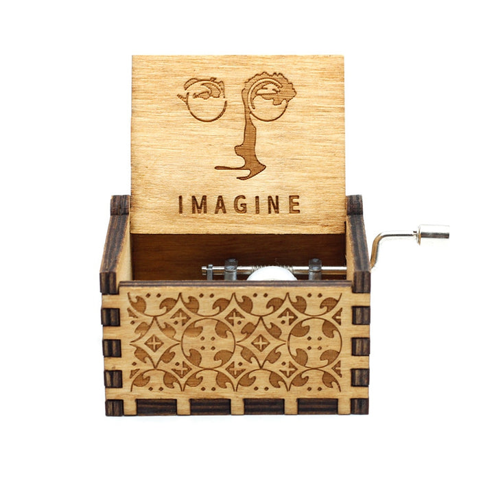 Carillon Queen a manovella in legno caldo Tema Bohemian Rhapsody Love Dad Love Mom You Are Our Sunshine compleanno Regalo di Natale - Gufetto Brand
