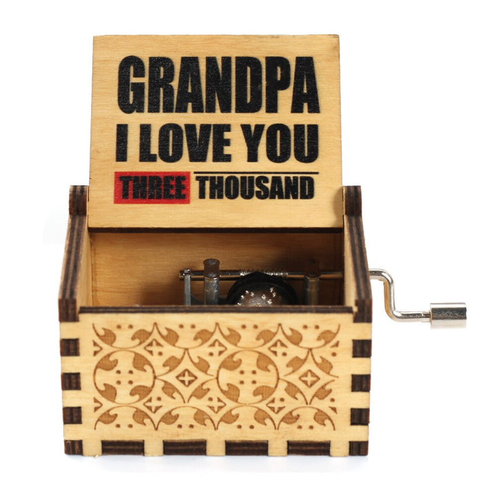 Carillon Queen a manovella in legno caldo Tema Bohemian Rhapsody Love Dad Love Mom You Are Our Sunshine compleanno Regalo di Natale - Gufetto Brand