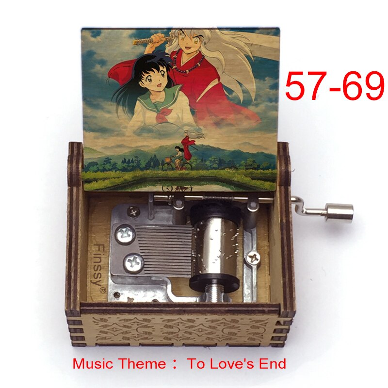 Carillon Tema musicale alla fine dell'amore anime inuyasha KAGOME Kikyo Sesshomaru Stampa carillon in legno bambini ragazzi ragazze regalo Caixa De Musica - Gufetto Brand