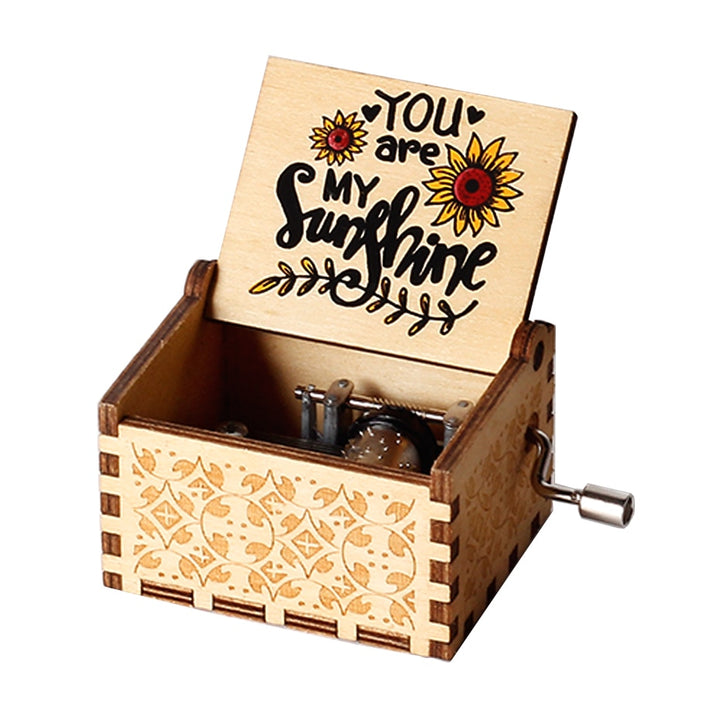 Carillon Queen a manovella in legno caldo Tema Bohemian Rhapsody Love Dad Love Mom You Are Our Sunshine compleanno Regalo di Natale - Gufetto Brand