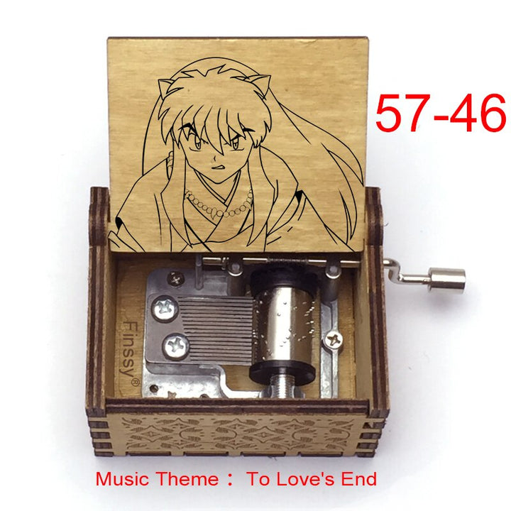 Carillon Tema musicale alla fine dell'amore anime inuyasha KAGOME Kikyo Sesshomaru Stampa carillon in legno bambini ragazzi ragazze regalo Caixa De Musica - Gufetto Brand