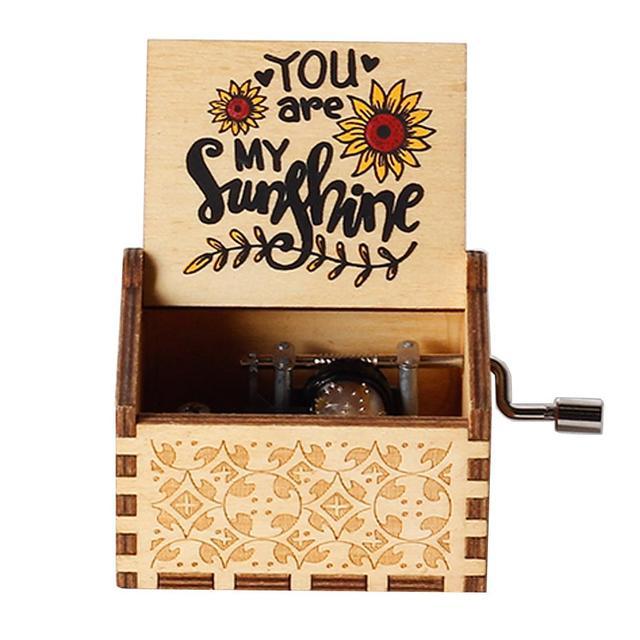 Attacking Giants Stationed Corps Music Box Bianco Blu Nero Legno You're My Sunshine The Godfather Musica Tema Regalo di compleanno - Gufetto Brand