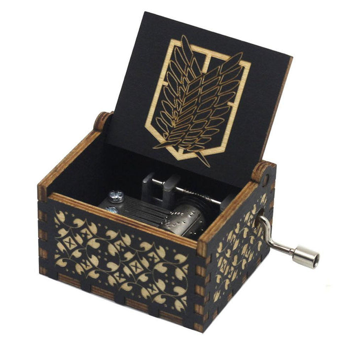 New Attack on Titan Queen Music Box Manovelle in legno intagliato antico Power Game Crossing Rainbow Regali di compleanno di Natale - Gufetto Brand