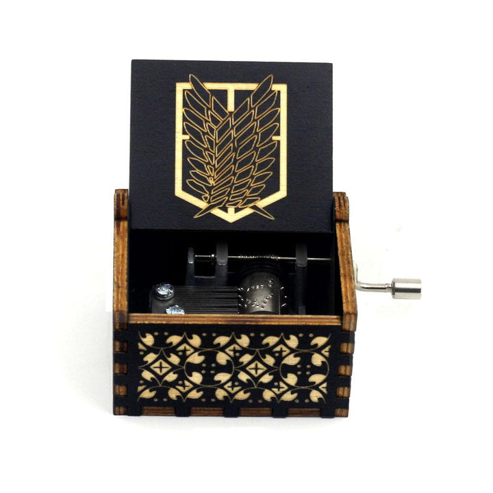Attacking Giants Stationed Corps Music Box Bianco Blu Nero Legno You're My Sunshine The Godfather Musica Tema Regalo di compleanno - Gufetto Brand