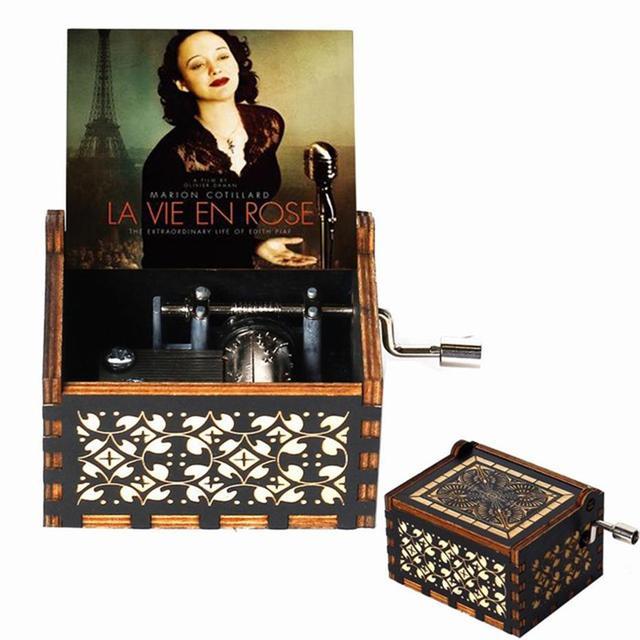 Attacking Giants Stationed Corps Music Box Bianco Blu Nero Legno You're My Sunshine The Godfather Musica Tema Regalo di compleanno - Gufetto Brand