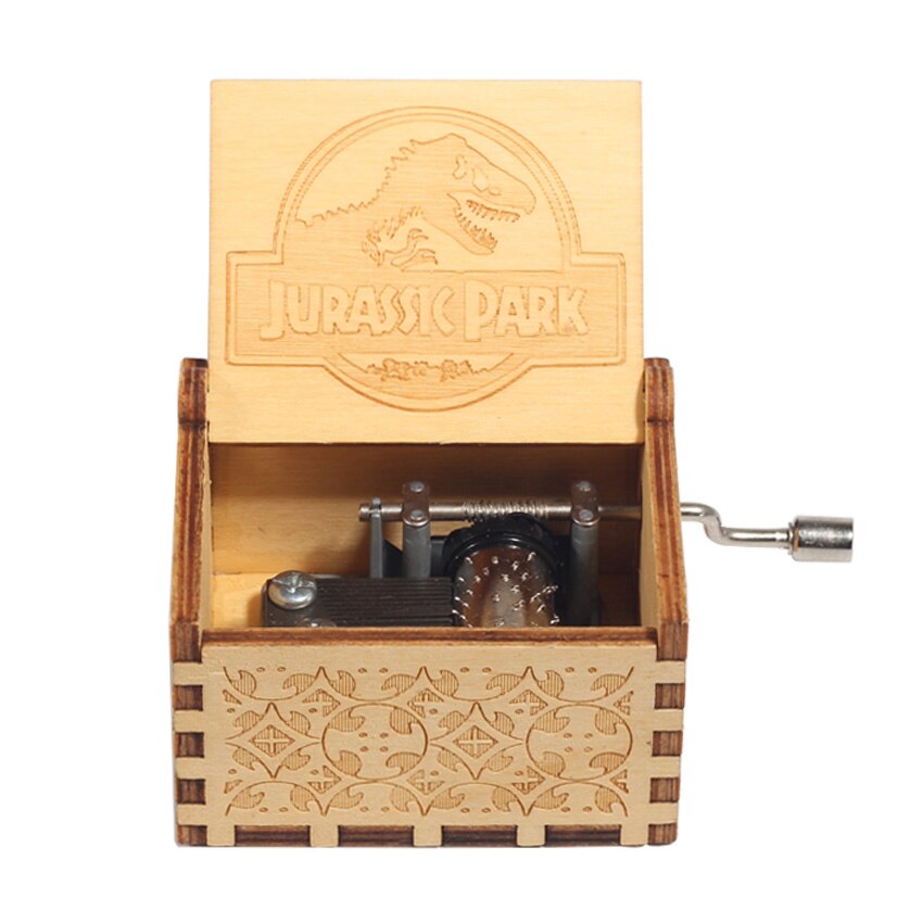 2022 Carillon in legno Jurassic Park all'ingrosso Un sacco di temi Buon Natale My Heart Will Go On Queen Compleanno Regalo di Halloween - Gufetto Brand
