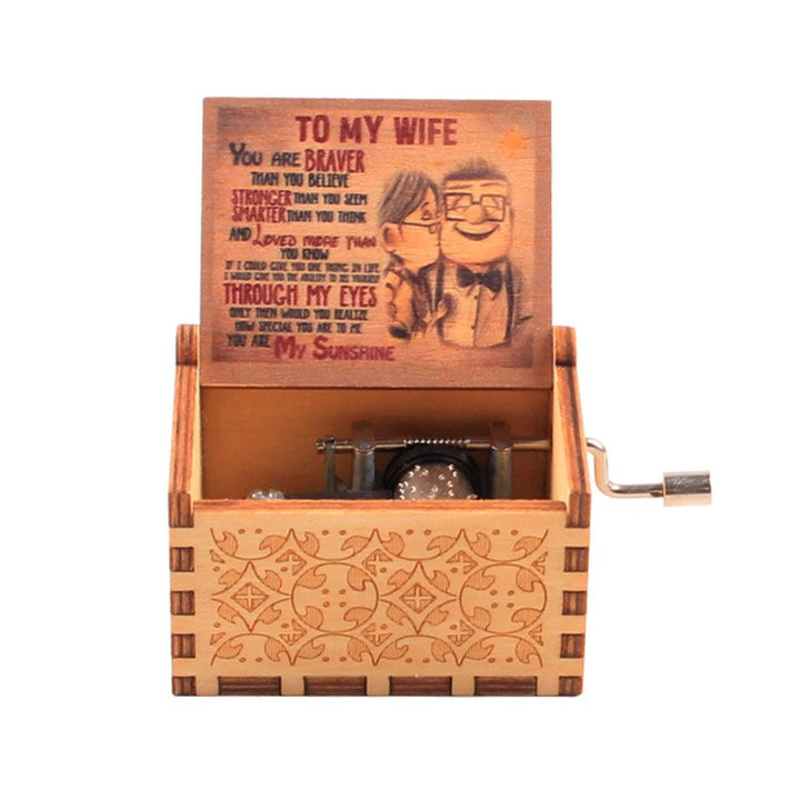 NOVITÀ Music Box QUEEN Un sacco di stili Tema di buon Natale Mano di legno Natale Compleanno Regalo di San Valentino Regalo di Capodanno - Gufetto Brand