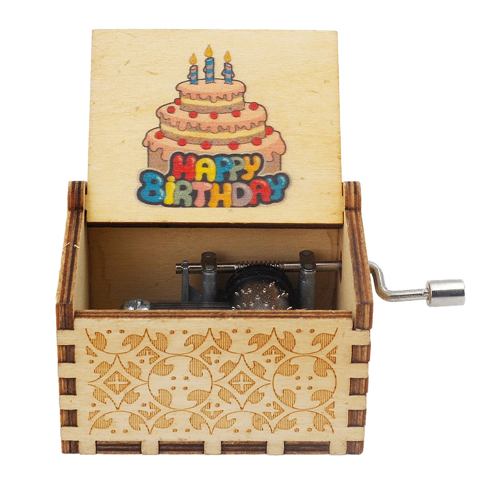 Carillon Queen a manovella in legno caldo Tema Bohemian Rhapsody Love Dad Love Mom You Are Our Sunshine compleanno Regalo di Natale - Gufetto Brand