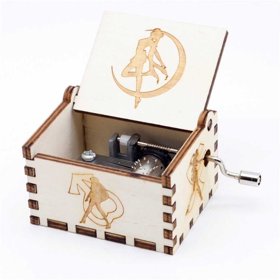 Carillon in legno nero Jurassic Park Caja Musical Queen Totoro Carillon in legno a manovella Regalo di Natale - Gufetto Brand