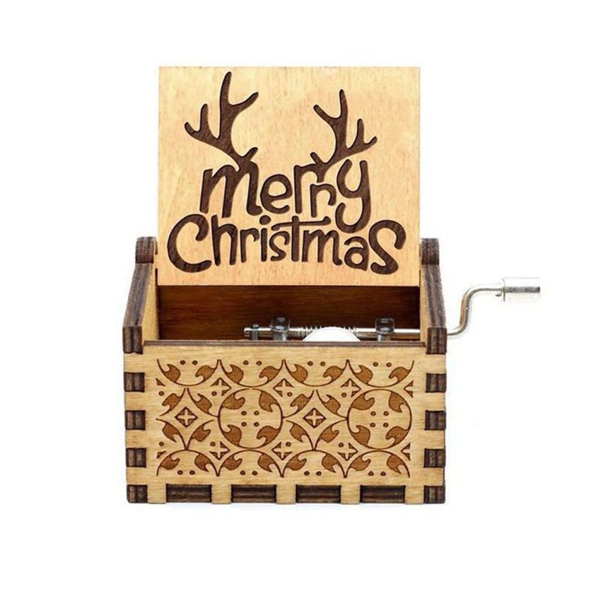 NOVITÀ Music Box QUEEN Un sacco di stili Tema di buon Natale Mano di legno Natale Compleanno Regalo di San Valentino Regalo di Capodanno - Gufetto Brand