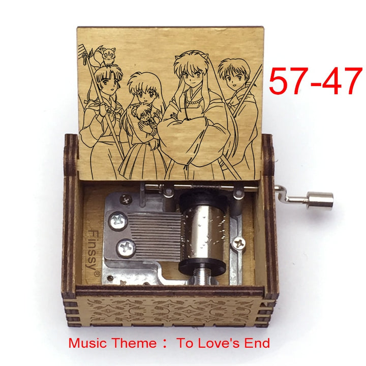 Carillon Tema musicale alla fine dell'amore anime inuyasha KAGOME Kikyo Sesshomaru Stampa carillon in legno bambini ragazzi ragazze regalo Caixa De Musica - Gufetto Brand
