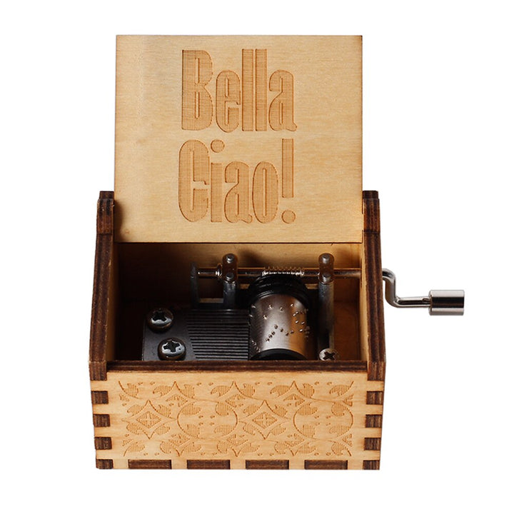 Carillon a manovella in legno intagliato Buon compleanno Regali di Natale Regali di Halloween Souvenir per bambini Fidanzata - Gufetto Brand