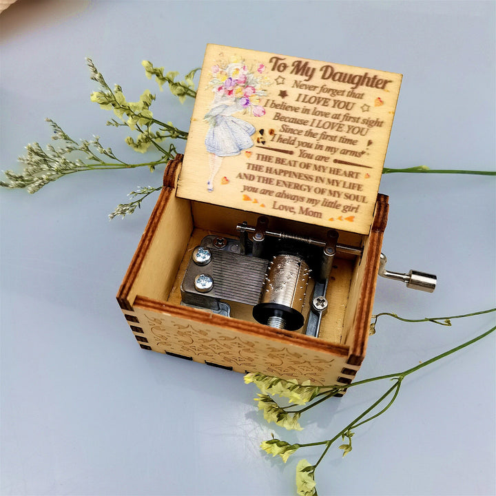 Carillon con intaglio del legno e stampa a colori per bella moglie figlia/figlio regalo di festa regalo di Natale tu sei la mia musica del sole - Gufetto Brand