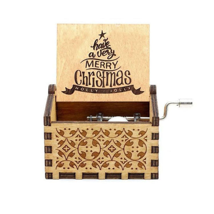 NOVITÀ Music Box QUEEN Un sacco di stili Tema di buon Natale Mano di legno Natale Compleanno Regalo di San Valentino Regalo di Capodanno - Gufetto Brand