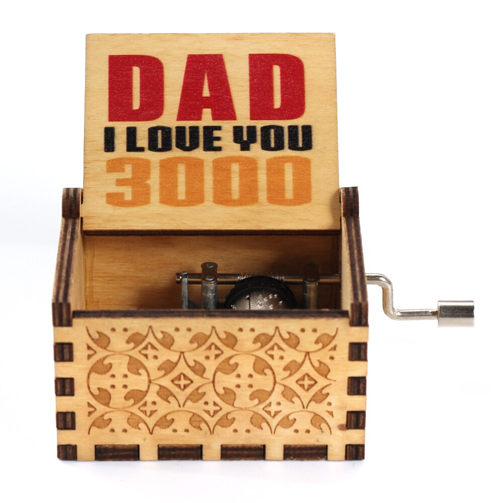 Carillon Queen a manovella in legno caldo Tema Bohemian Rhapsody Love Dad Love Mom You Are Our Sunshine compleanno Regalo di Natale - Gufetto Brand