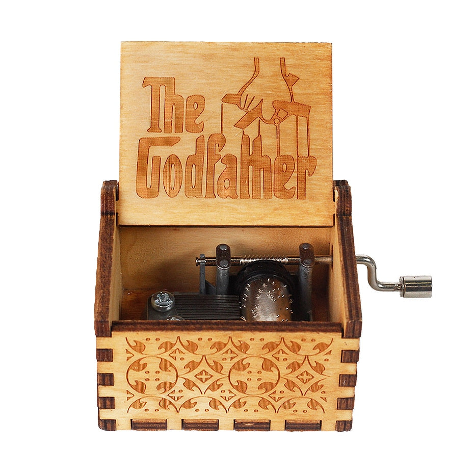 Carillon Queen a manovella in legno caldo Tema Bohemian Rhapsody Love Dad Love Mom You Are Our Sunshine compleanno Regalo di Natale - Gufetto Brand