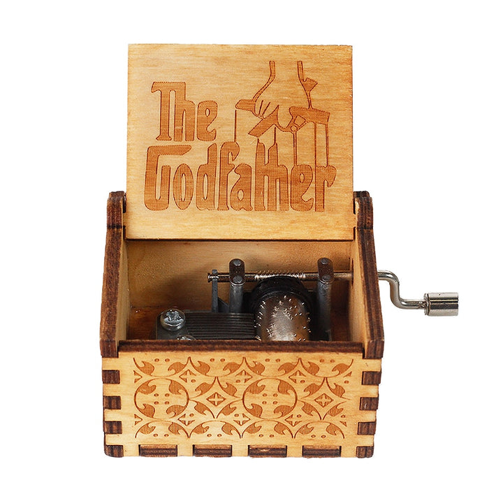 Carillon Queen a manovella in legno caldo Tema Bohemian Rhapsody Love Dad Love Mom You Are Our Sunshine compleanno Regalo di Natale - Gufetto Brand