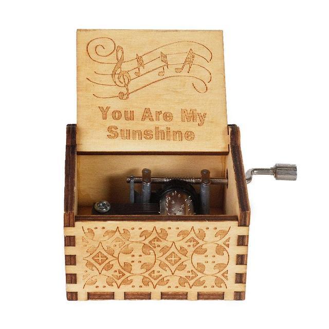 Attacking Giants Stationed Corps Music Box Bianco Blu Nero Legno You're My Sunshine The Godfather Musica Tema Regalo di compleanno - Gufetto Brand