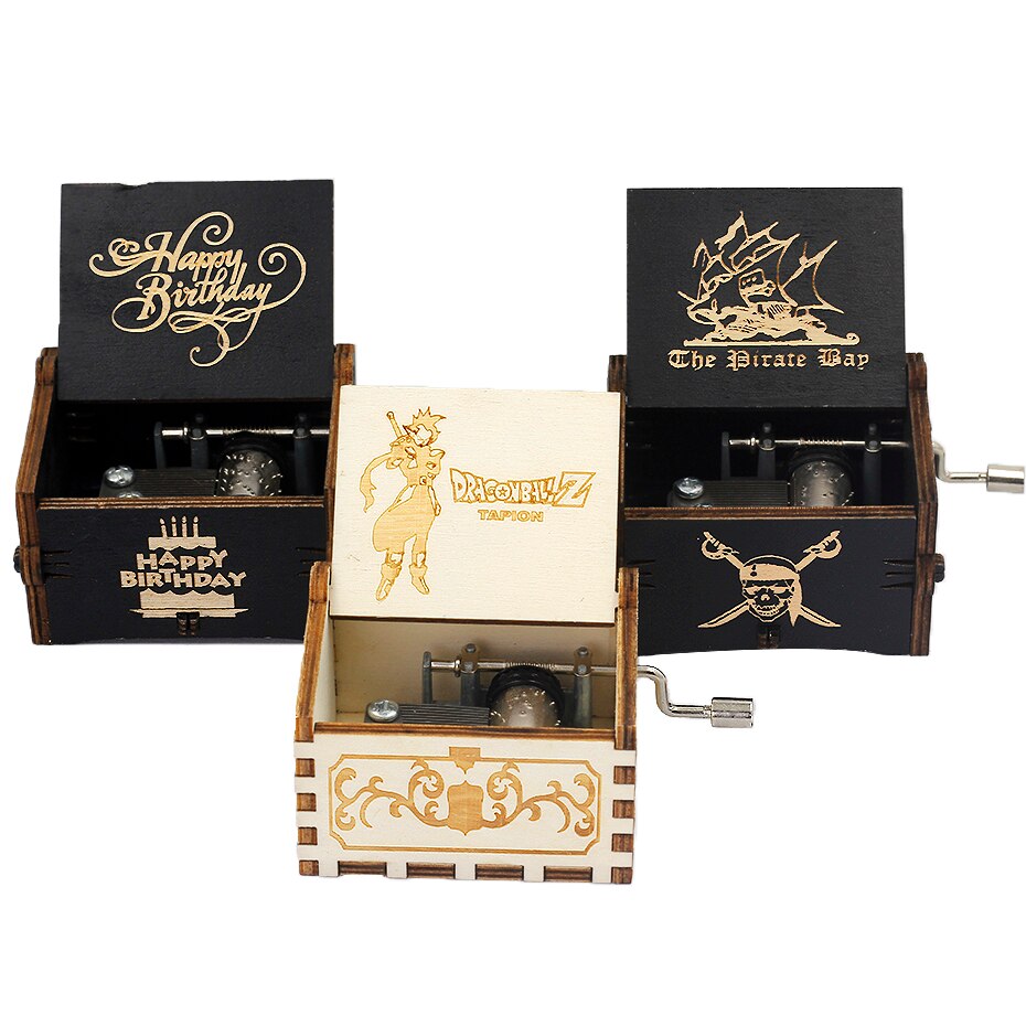 Dragon Ball Carillon a manovella in legno Davy Jones Musik Cajas De Musica Snowball Jack Sparrow Regalo di Natale - Gufetto Brand