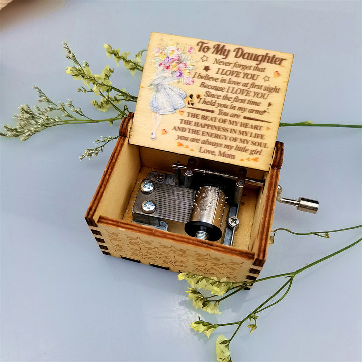 Carillon con intaglio del legno e stampa a colori per bella moglie figlia/figlio regalo di festa regalo di Natale tu sei la mia musica del sole - Gufetto Brand