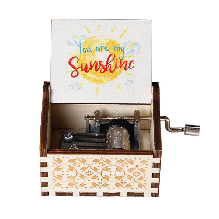 Attacking Giants Stationed Corps Music Box Bianco Blu Nero Legno You're My Sunshine The Godfather Musica Tema Regalo di compleanno - Gufetto Brand