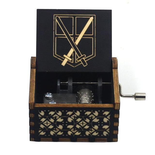 New Attack on Titan Queen Music Box Manovelle in legno intagliato antico Power Game Crossing Rainbow Regali di compleanno di Natale - Gufetto Brand