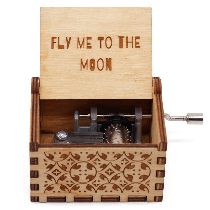 Carillon Queen a manovella in legno caldo Tema Bohemian Rhapsody Love Dad Love Mom You Are Our Sunshine compleanno Regalo di Natale - Gufetto Brand