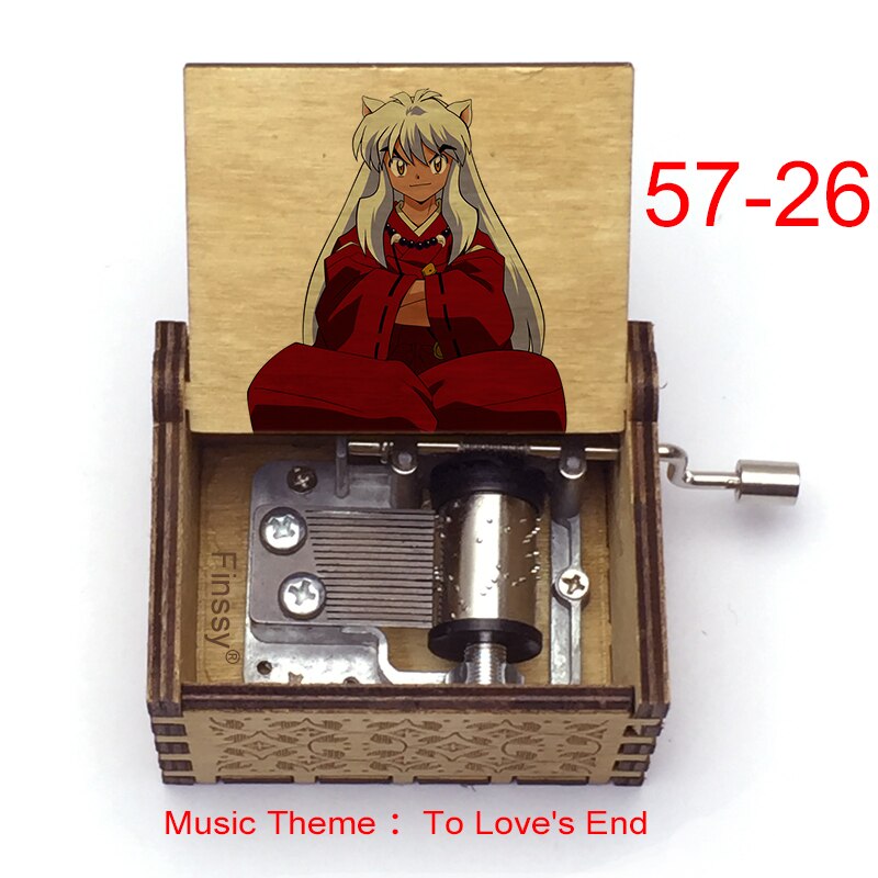 Carillon Tema musicale alla fine dell'amore anime inuyasha KAGOME Kikyo Sesshomaru Stampa carillon in legno bambini ragazzi ragazze regalo Caixa De Musica - Gufetto Brand