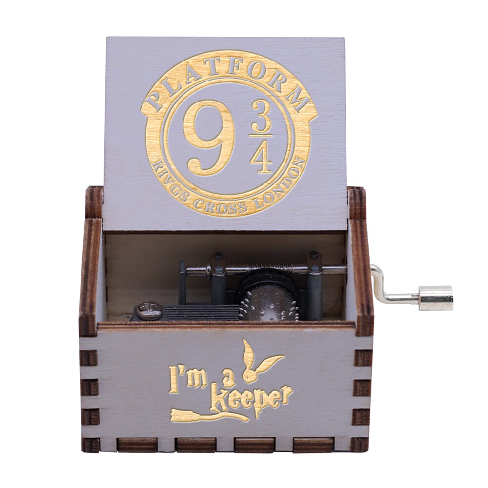 Carillon a manovella in legno intagliato Buon compleanno Regali di Natale Regali di Halloween Souvenir per bambini Fidanzata - Gufetto Brand