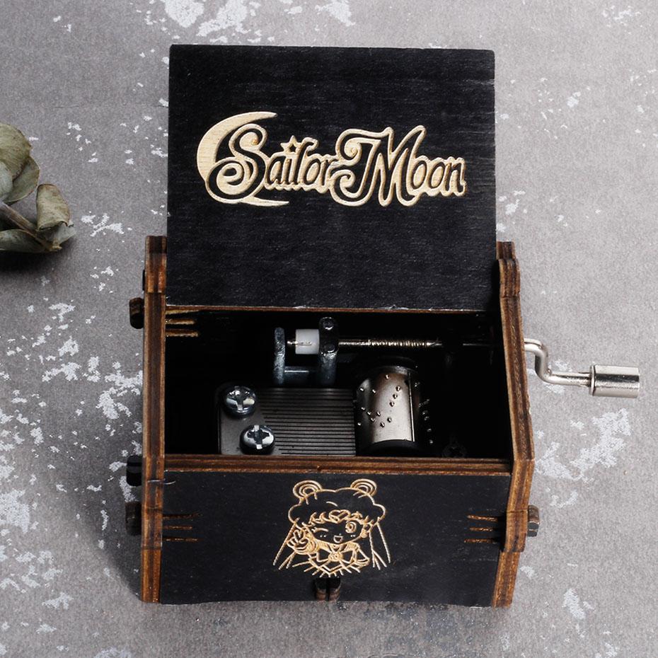 Attacking Giants Stationed Corps Music Box Bianco Blu Nero Legno You're My Sunshine The Godfather Musica Tema Regalo di compleanno - Gufetto Brand