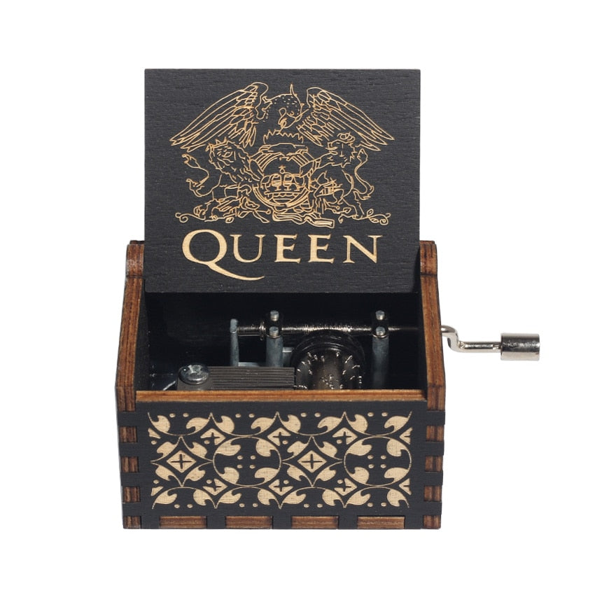 NOVITÀ Music Box QUEEN Un sacco di stili Tema di buon Natale Mano di legno Natale Compleanno Regalo di San Valentino Regalo di Capodanno - Gufetto Brand