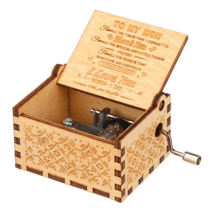 Incisione in legno Carillon vintage Carillon a manovella Fidanzata La moglie non può fare a meno di innamorarsi Regali di compleanno Regalo - Gufetto Brand