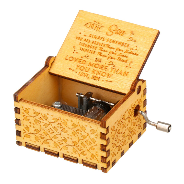Incisione in legno Carillon vintage Carillon a manovella Fidanzata La moglie non può fare a meno di innamorarsi Regali di compleanno Regalo - Gufetto Brand