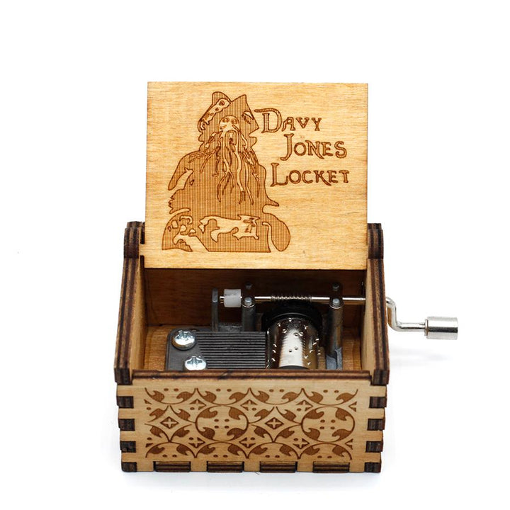 Carillon in legno fatto a mano Jack Sparrow dai pirati dei Caraibi suona melodia Davy Jones Sailor Moon carillon regalo - Gufetto Brand