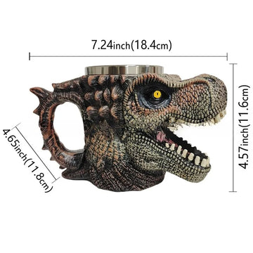 Tazza di Dinosauro Resina creativa Acciaio inossidabile