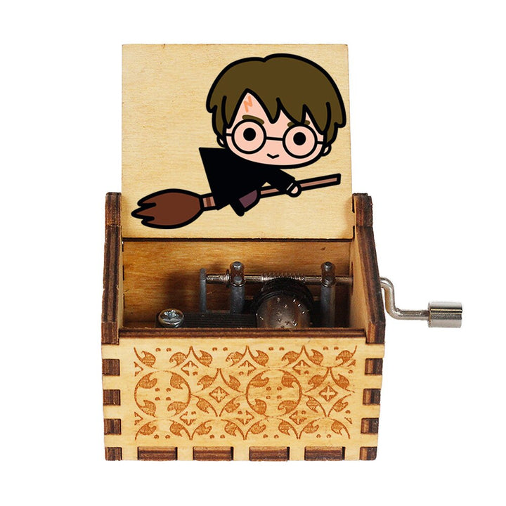 Carillon a manovella in legno intagliato Buon compleanno Regali di Natale Regali di Halloween Souvenir per bambini Fidanzata - Gufetto Brand