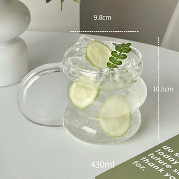 Tazza da caffè creativa tazza di vetro resistente al calore con manico