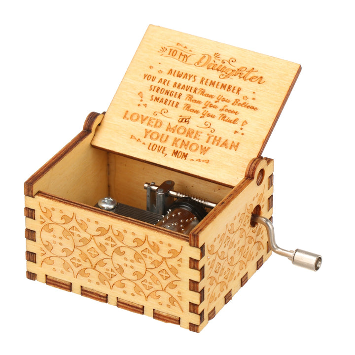 Incisione in legno Carillon vintage Carillon a manovella Fidanzata La moglie non può fare a meno di innamorarsi Regali di compleanno Regalo - Gufetto Brand